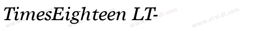 TimesEighteen LT字体转换